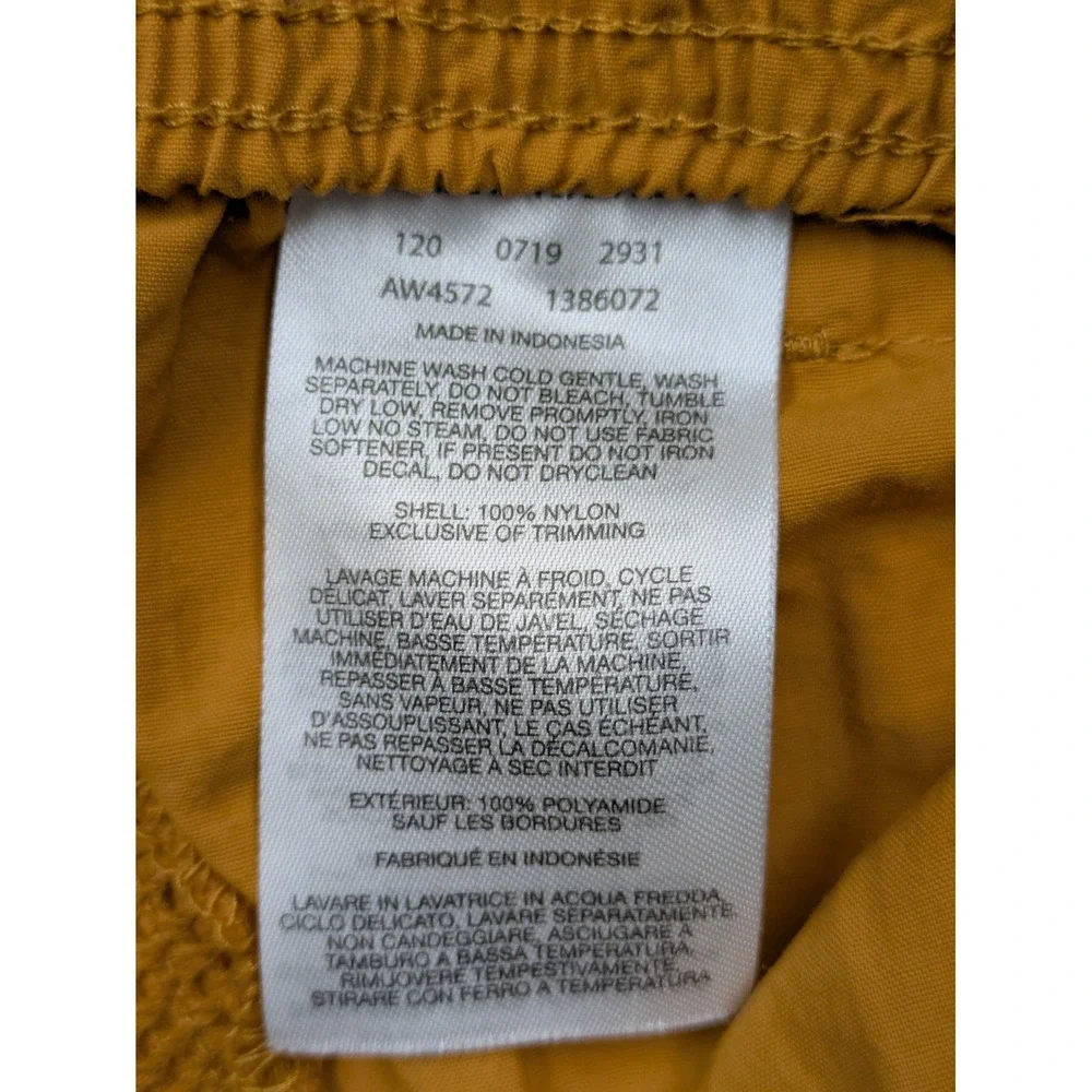 Columbia Cargo Shorts Mens 3XL Yellow Nylon Elastic Waist 6 Inseam Quick Dry